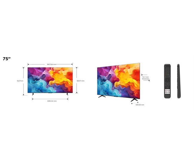 Conforama TV 75 pulgadas TCL 75V6B 4K Smart TV 3 HDMI 1 USB Liquidación