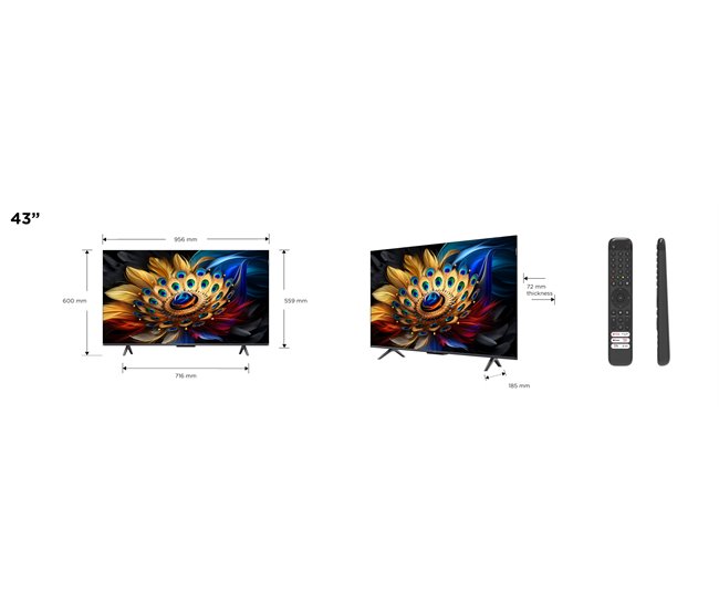 Conforama TV 43 pulgadas TCL 43C655 QLED Smart TV 3 HDMI 1 USB Últimos 3 días