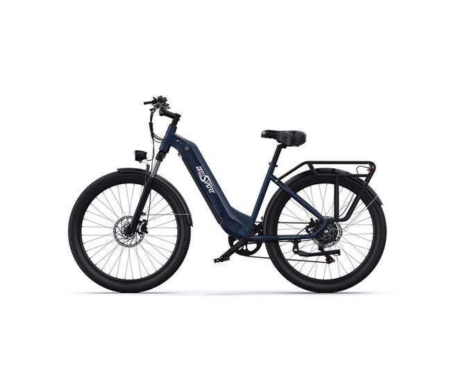 Conforama Bicicleta Eléctrica ONESPORT OT05 - Ruedas 27.5" Motor 250W Batería 36V18.2Ah Autonomía 60KM - Azul Ahorra y exporta