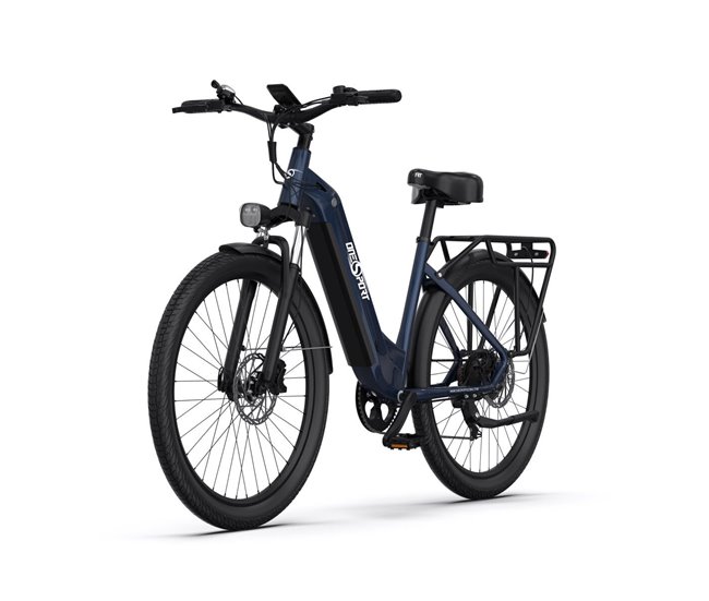 Conforama Bicicleta Eléctrica ONESPORT OT05 - Ruedas 27.5" Motor 250W Batería 36V18.2Ah Autonomía 60KM - Azul Ahorra y exporta