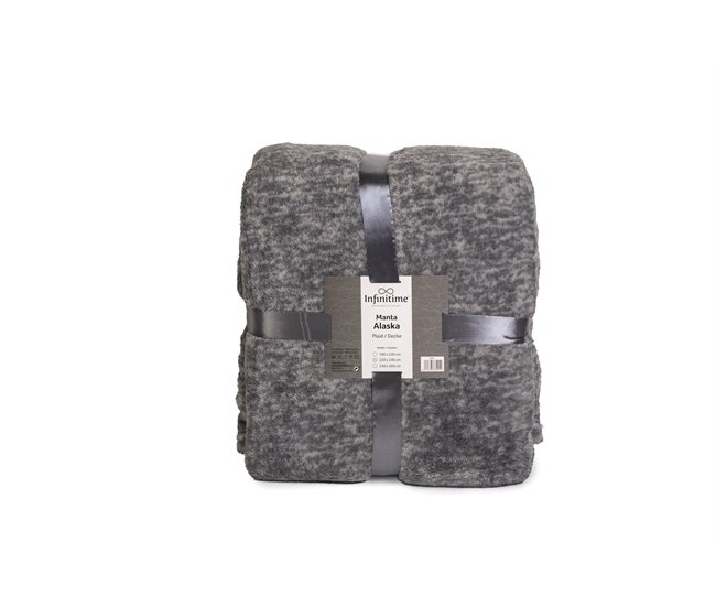 Conforama Manta ALASKA 220x240cm color gris Gran oferta
