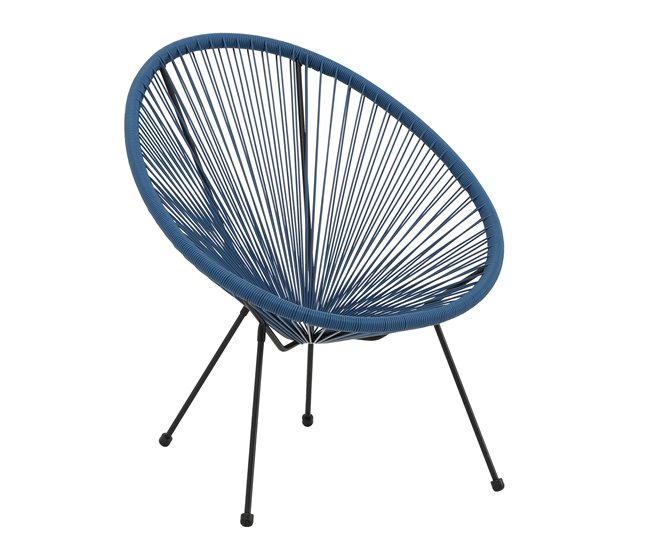 Conforama Silla jardín ACAPULCO IV color azul Precio ultrabajo