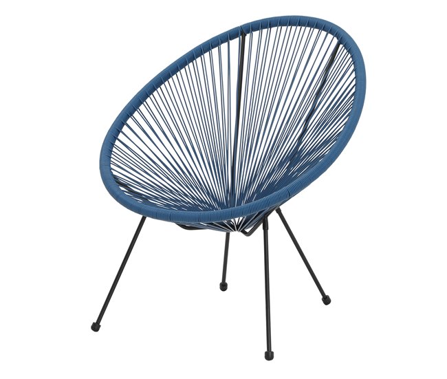 Conforama Silla jardín ACAPULCO IV color azul Precio ultrabajo