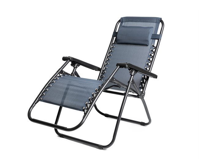 Conforama Pack de 2 sillas jardin multiposiciones NERI color azul Venta caliente