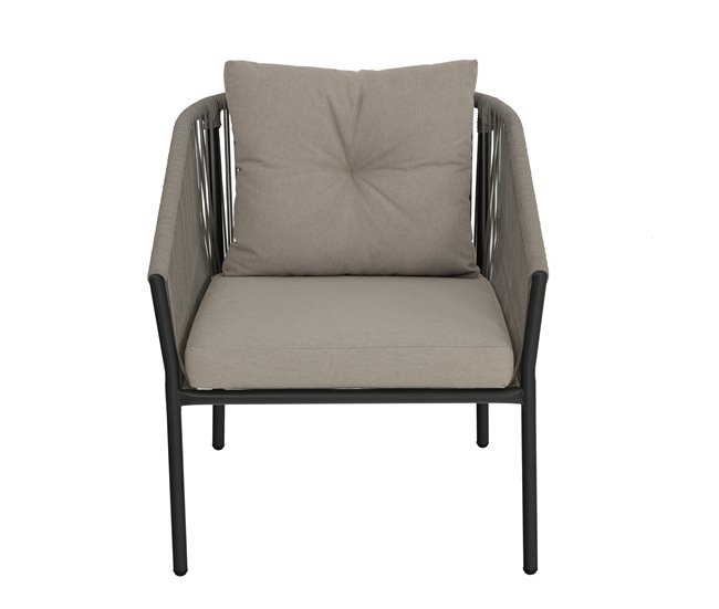 Conforama Set jardin con sofá 2 plazas 2 sillones y mesa de centro MIKA Ventas relámpago