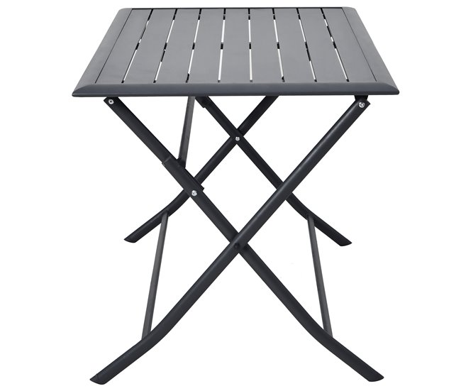 Conforama Mesa plegable de jardín HANA gris oscuro Mejor oferta