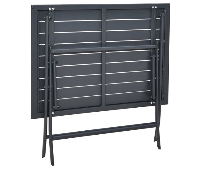 Conforama Mesa plegable de jardín HANA gris oscuro Mejor oferta
