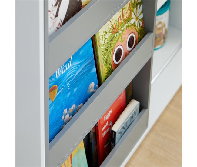 Conforama Estantería Infantil para guardar Armario Auxiliar para Niño con Puertas Correderas Organizador de Juguetes KMB33-W SoBuy Oferta especial de fábrica