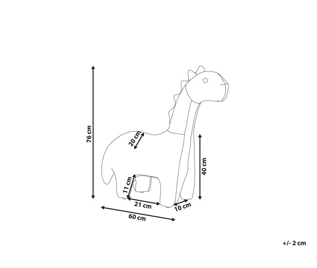 Conforama Reposapiés de terciopelo verde BRONTOSAUR Promoción trimestral
