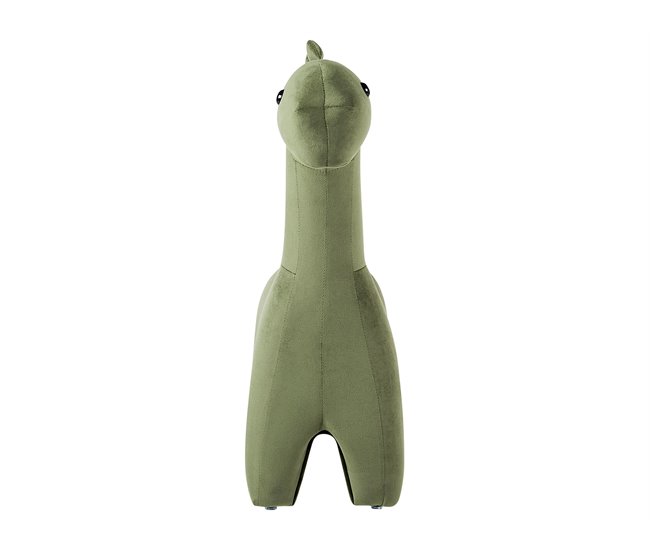 Conforama Reposapiés de terciopelo verde BRONTOSAUR Promoción trimestral