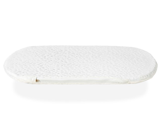 Conforama Colchon Capazo bebe 72x33 - 3 CM 2 en 1 - Colchon para Carricoche Capazo Cuna Desenfundable + protector. Núcleo de espuma perforada. Transpirable Envío internacional gratuito