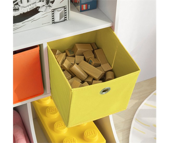 Conforama Organizador de Juguetes y Libros para Niños Estantería estándar Infantil 92 x 40 x 93 cm KMB26-W SoBuy Limitado a 3 días