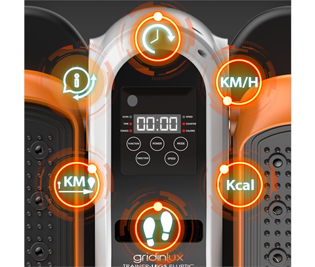 Conforama Mini Eliptica eléctrica Trainer Legs ELLIPTIC Ejercitador de piernas Bidireccional 4 Funciones 5 velocidades Mando Gridinlux Outlet online
