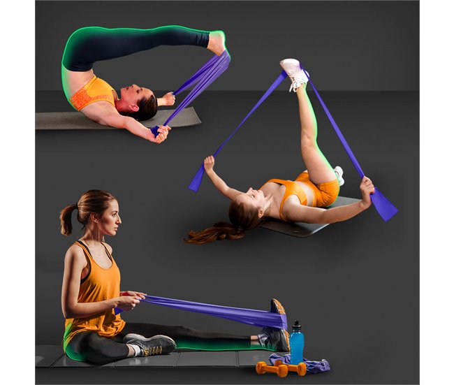 Conforama Banda de Resistencia Pilates 5 lb – 15 lb Cinta elástica Goma Fitness Gridinlux Envío gratis