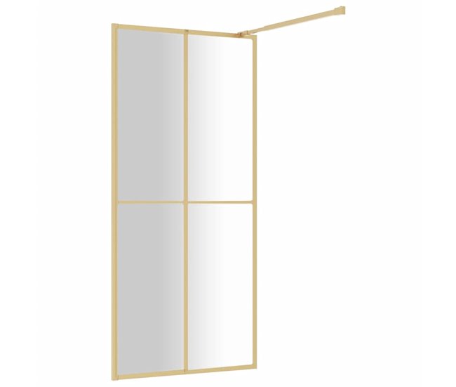 Conforama vidaXL Mampara puerta de ducha vidrio transparente ESG dorado 80x195cm Envío internacional gratuito