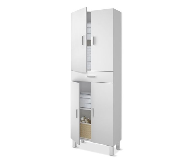 Conforama Columna de baño Aruba Blanco brillo 60 x 182 x 29 cm Precios de Black Friday