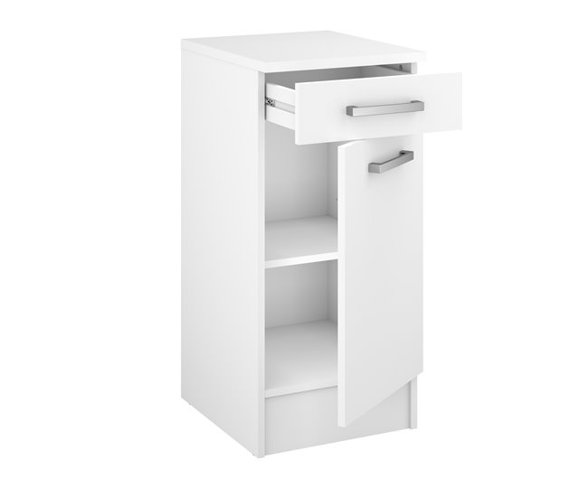 Conforama Módulo bajo UNO de 40cm 1 puerta y 1 cajón blanco mate Ventas relámpago