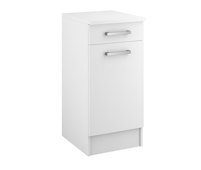 Conforama Módulo bajo UNO de 40cm 1 puerta y 1 cajón blanco mate Ventas relámpago
