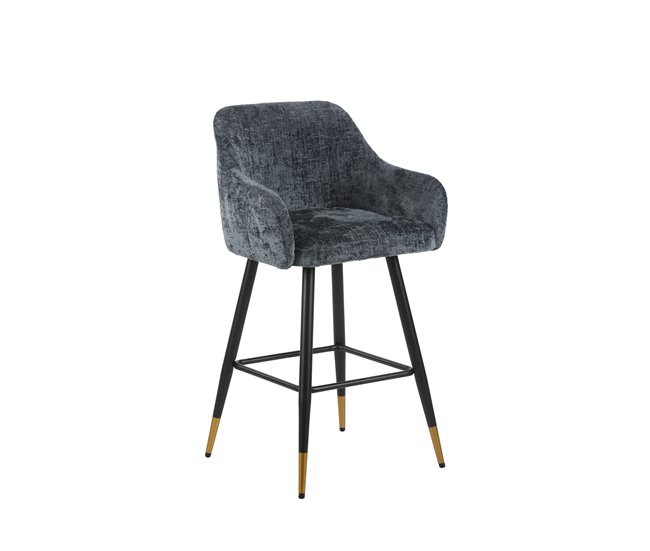 Conforama Taburete alto ROYAL azul fijo 94 cm de alto Liquidación