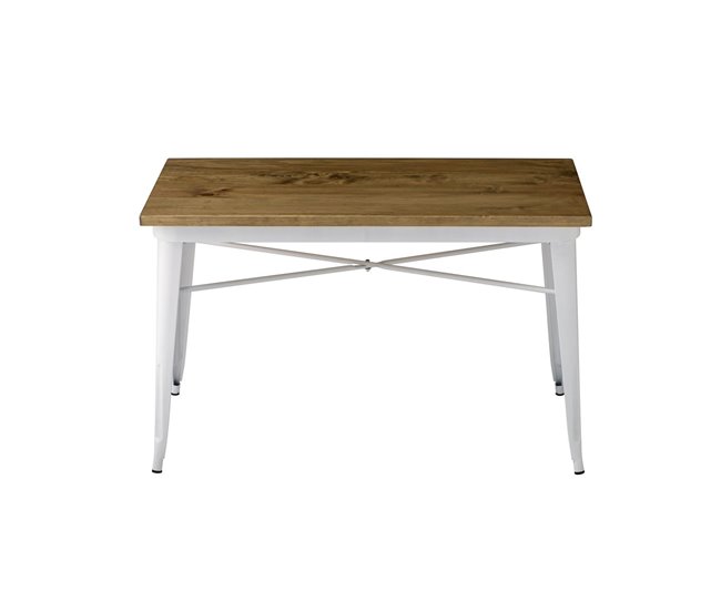 Conforama Mesa de cocina ADELAINE fija roble y blanco Rebajas online