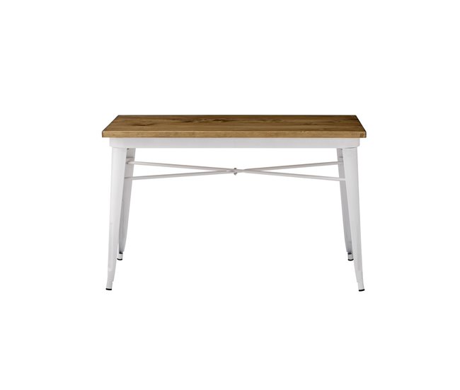 Conforama Mesa de cocina ADELAINE fija roble y blanco Rebajas online