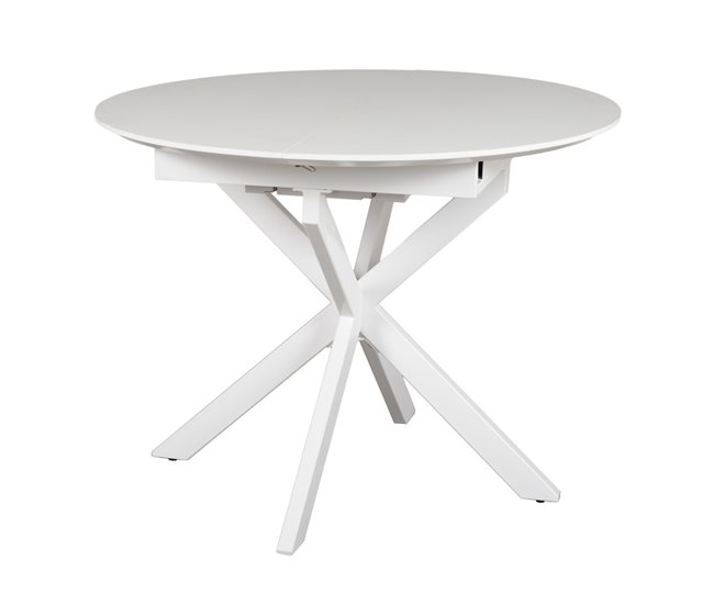 Conforama Mesa de cocina extensible ELIPSE 100/130x100cm blanca Rebajas top