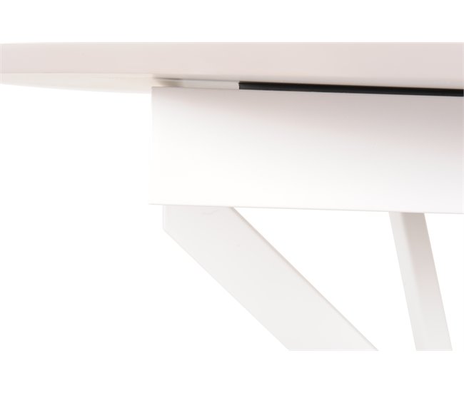 Conforama Mesa de cocina extensible ELIPSE 100/130x100cm blanca Rebajas top