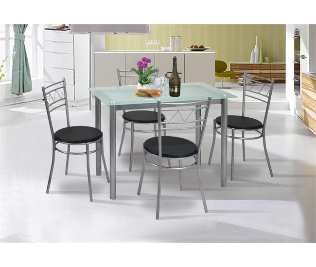 Conforama Conjunto de mesa + 4 sillas MILAN 2 Envío gratis