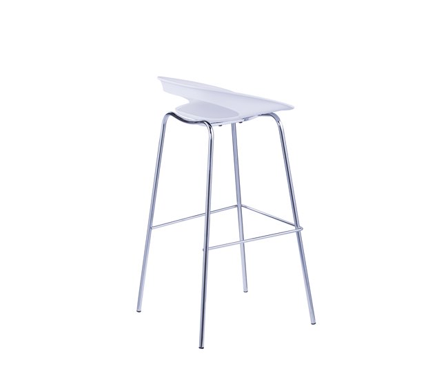 Conforama Taburete alto STAR blanco fijo 86 5 cm de alto Oferta especial