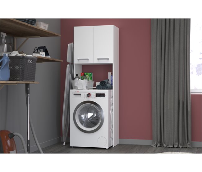 Conforama Módulo alto UNO para lavadora 64cm 2 puertas blanco mate COMPRAR AHORA