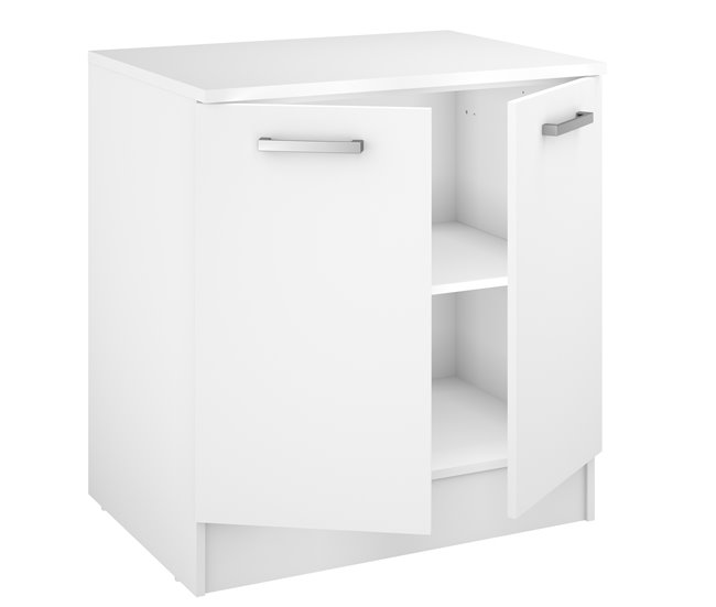 Conforama Módulo bajo UNO de 80cm 2 puertas blanco mate Promoción por tiempo limitado