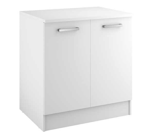Conforama Módulo bajo UNO de 80cm 2 puertas blanco mate Promoción por tiempo limitado