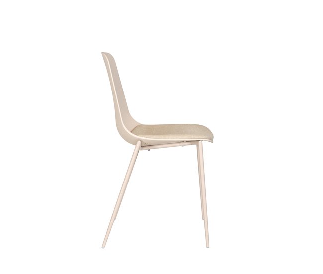 Conforama Pack de 2 unidades silla de cocina CUSHION fija PP beige Oferta especial de fábrica