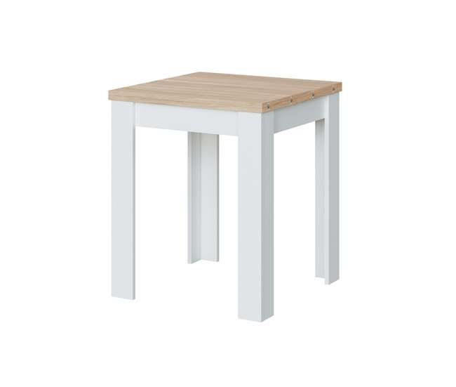 Conforama Mesa de cocina extensible VERNA natural y blanco Solo queda un día