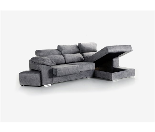 Conforama Chaise longue DANIELA 2 lado derecho color antracita Tienda de fábrica
