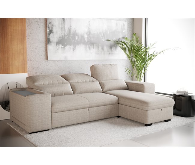 Conforama Chaise longue con cama HOXTON beige Ahorra y exporta