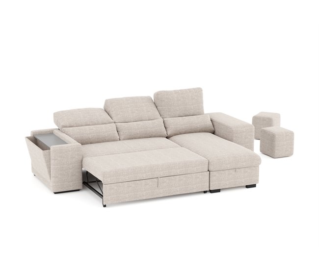 Conforama Chaise longue con cama HOXTON beige Ahorra y exporta