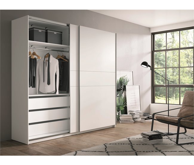 Conforama Armario NEVADA puertas correderas 200x209cm blanco Oferta exclusiva