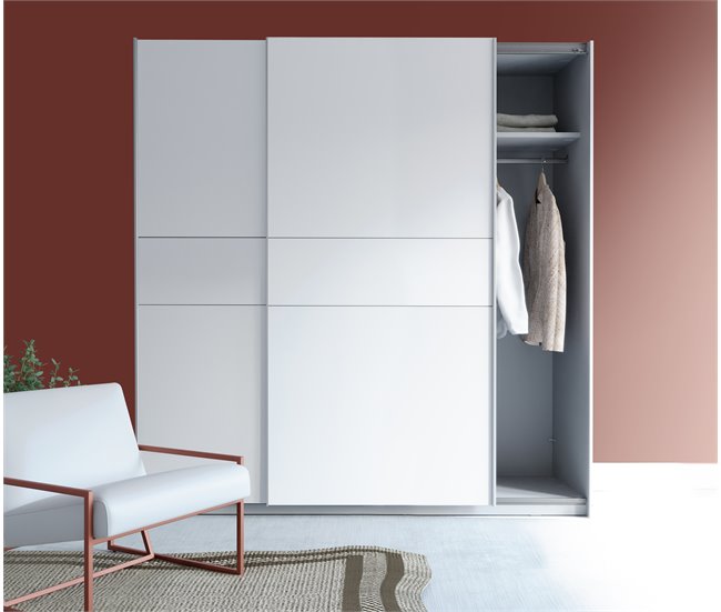Conforama Armario NEVADA puertas correderas 200x209cm blanco Oferta exclusiva