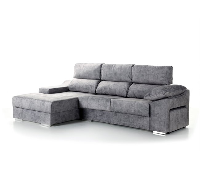 Conforama Chaise longue DANIELA 2 lado izquierdo color antracita Última moda