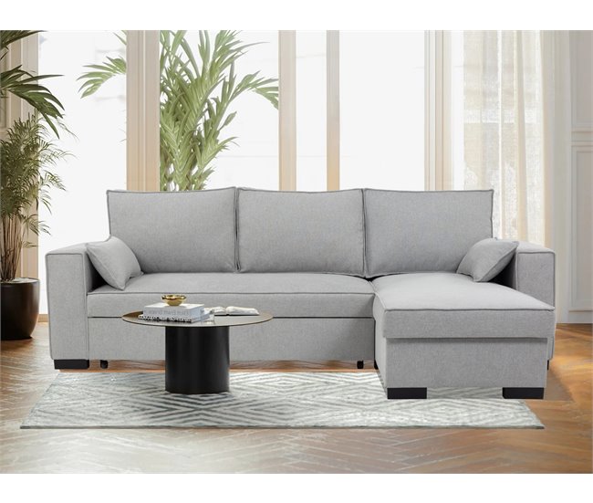 Conforama Chaise longue reversible con cama MARLON color gris Precio de fábrica