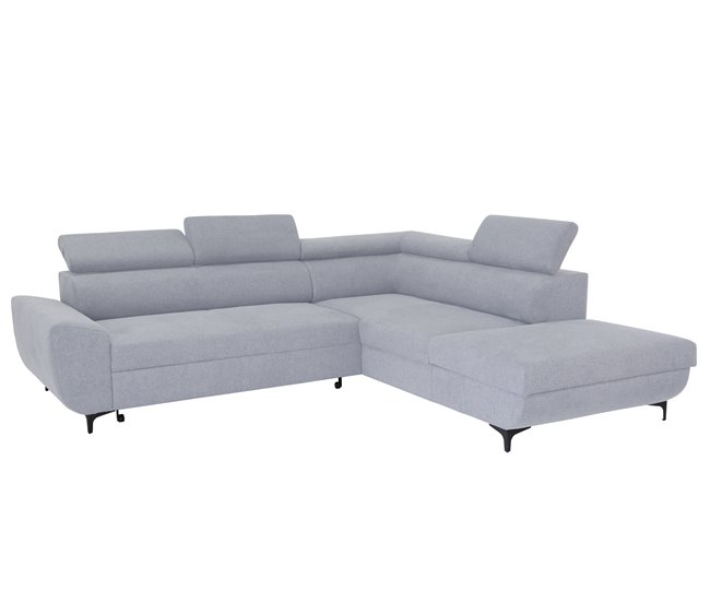 Conforama Rinconera Derecha con cama WESLEY color gris Solo hoy