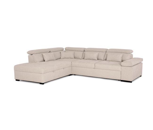 Conforama Rinconera reversible con cama color beige STEWART Oferta especial de fábrica