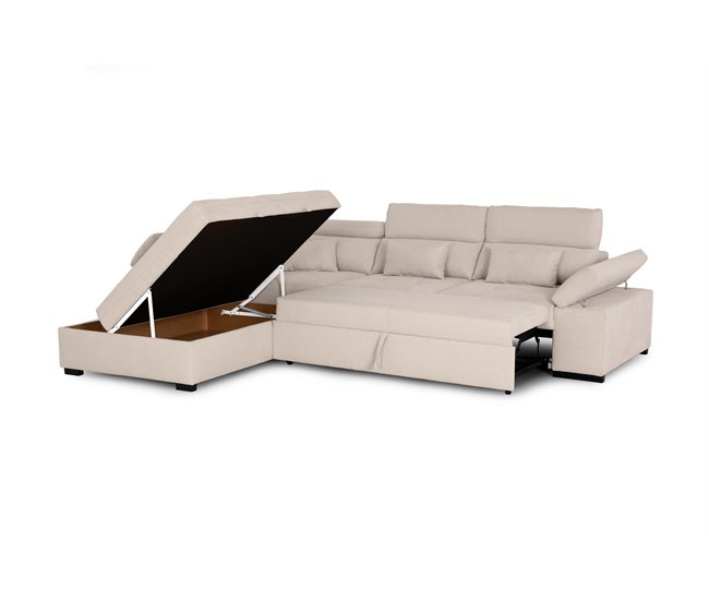 Conforama Rinconera reversible con cama color beige STEWART Oferta especial de fábrica