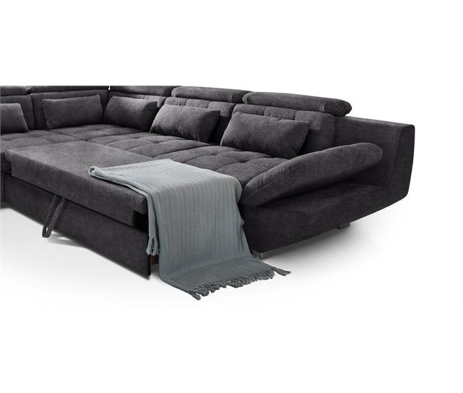 Conforama Rinconera convertible en cama ETERNITY izquierdo antracita Promoción trimestral