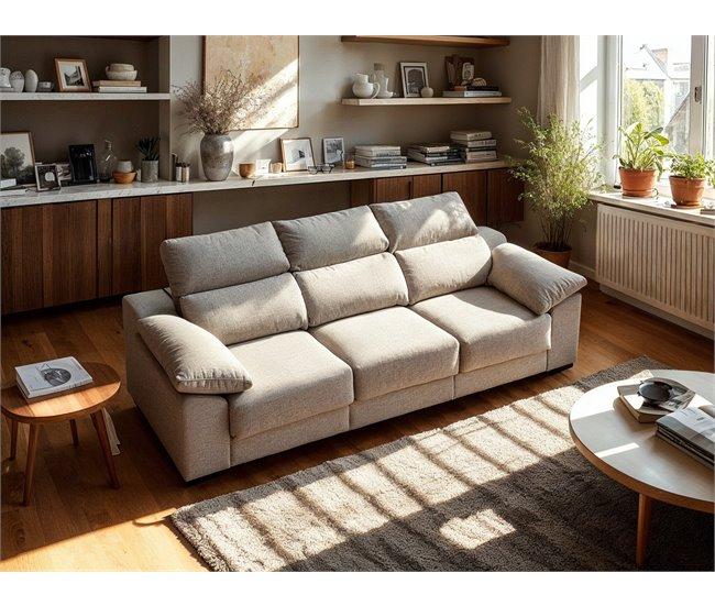 Conforama Sofá 3 plazas XL KLEE color beige Envío internacional gratuito