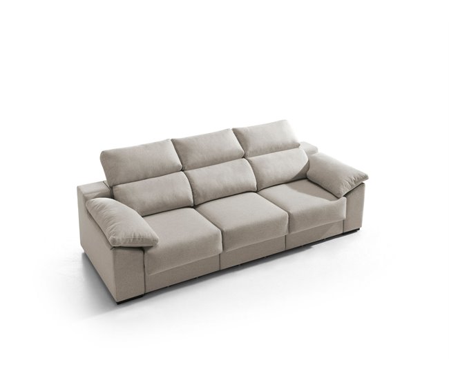 Conforama Sofá 3 plazas XL KLEE color beige Envío internacional gratuito