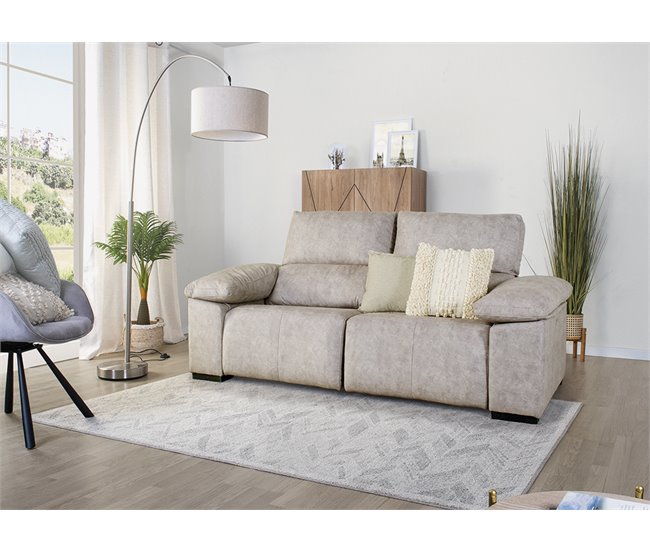 Conforama Sofá 3 plazas relax eléctrico BALTIA beige Tienda de fábrica