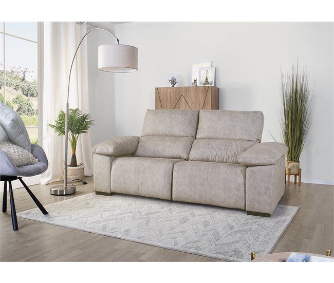 Conforama Sofá 3 plazas relax eléctrico BALTIA beige Tienda de fábrica