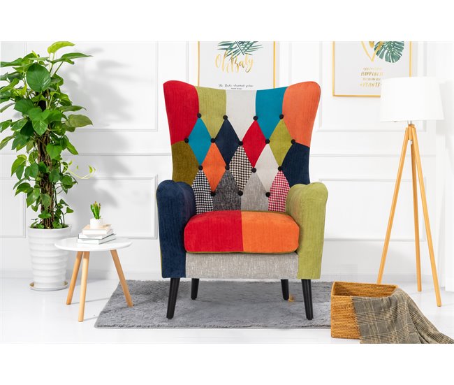 Conforama Sillón CIRCO estampado patchwork Precios de Black Friday